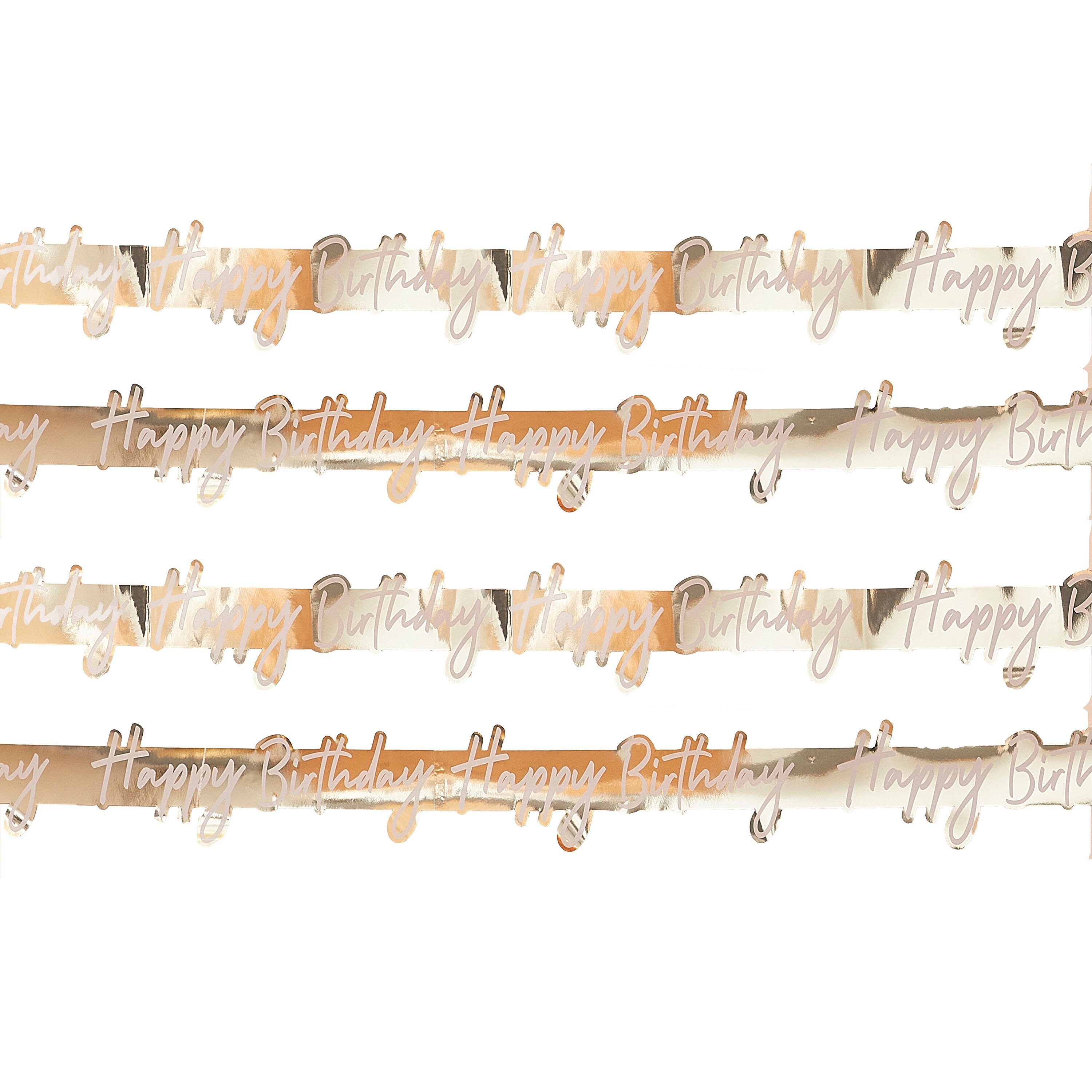 Gold Foil Happy Birthday Banner- 5 Inner Pack