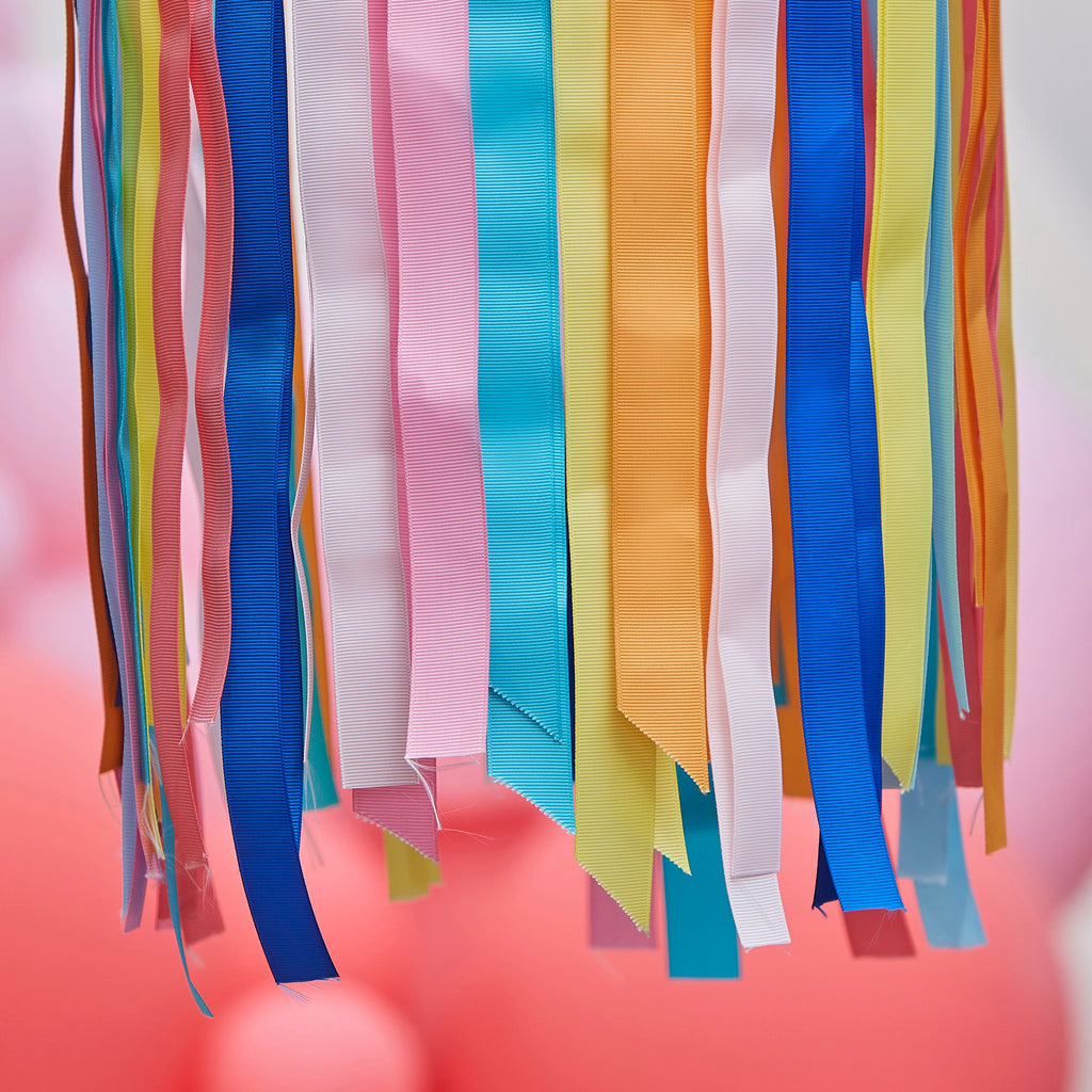 Rainbow Hanging Ribbon Hoop