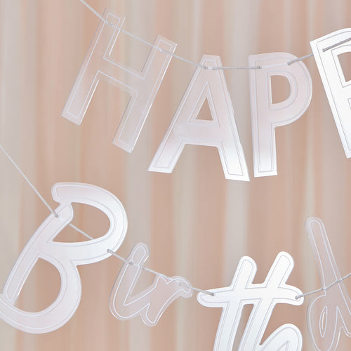 Acrylic Happy Birthday Bunting- 5 Inner Pack