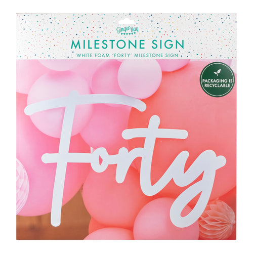 40th Birthday Balloon Arch Sign- 5 Inner Pack