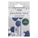 Blue Streamer Balloon Tails- 10 Inner Pack