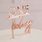 Rose Gold One Today 1st Birthday Cake Topper- 5 Inner Pack