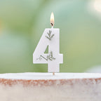 Leaf Foliage Number 4 Birthday Candle