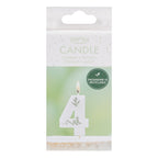 Leaf Foliage Number 4 Birthday Candle