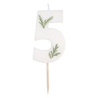 Leaf Foliage Number 5 Birthday Candle- 5 Inner Pack