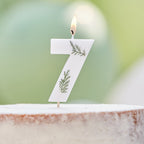Leaf Foliage Number 7 Birthday Candle