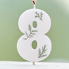 Leaf Foliage Number 8 Birthday Candle- 5 Inner Pack