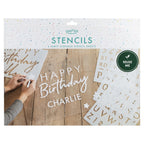Birthday Number and Letter Stencils