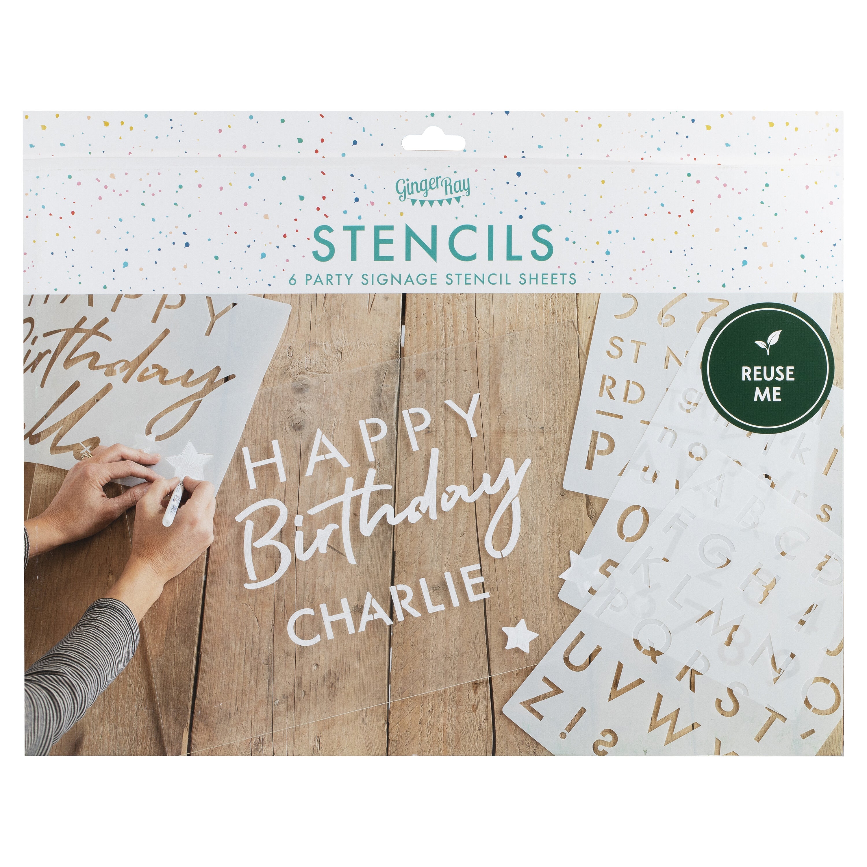 Birthday Number and Letter Stencils