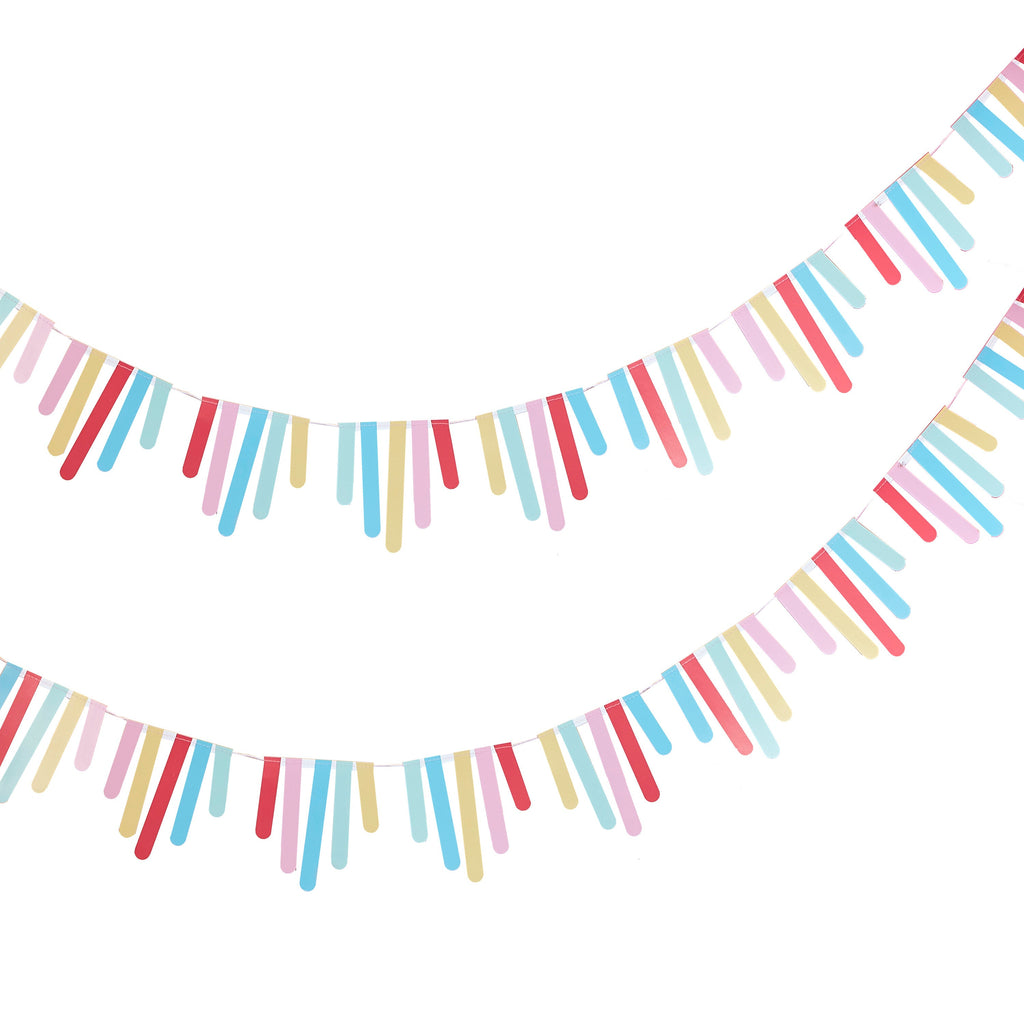 Multicoloured Card Fringe Bunting