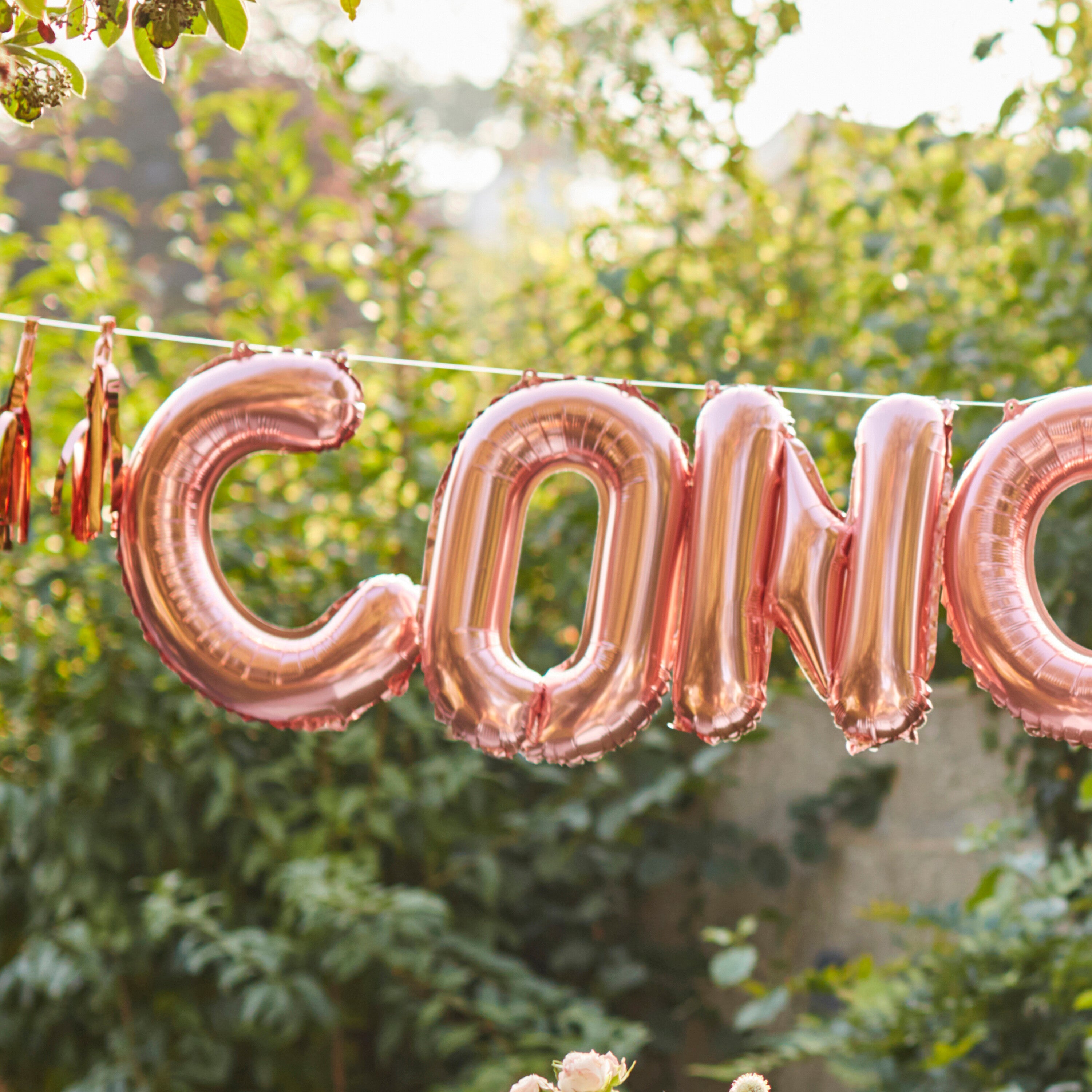 Congrats Rose Gold Congratulations Balloon Bunting