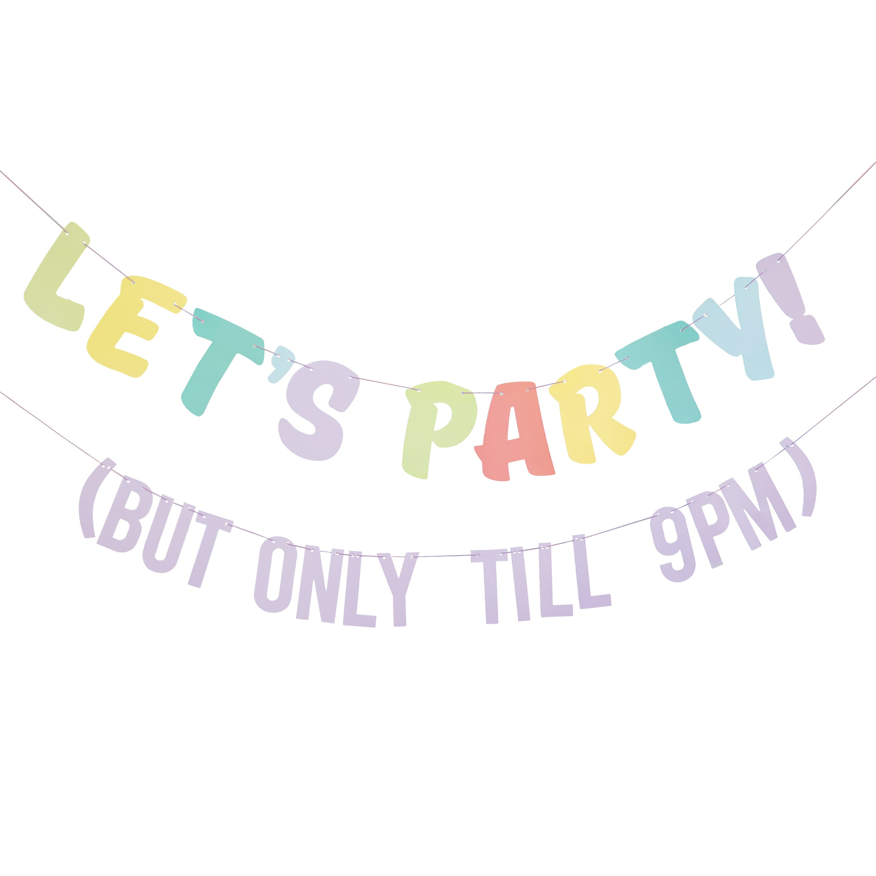 Let's Party! But Only Till 9PM Bunting- 5 Inner Pack