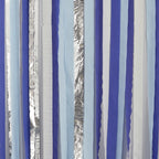 Blue and Silver Streamer Party Backdrop