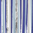 Blue and Silver Streamer Party Backdrop