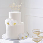 Gold Acrylic Mr & Mrs Wedding Cake Topper- 5 Inner Pack
