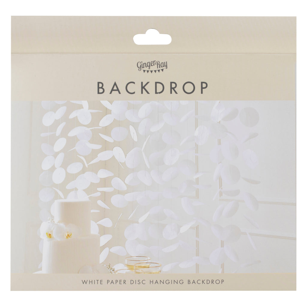 White Paper Disc Wedding Backdrop- 5 Inner Pack
