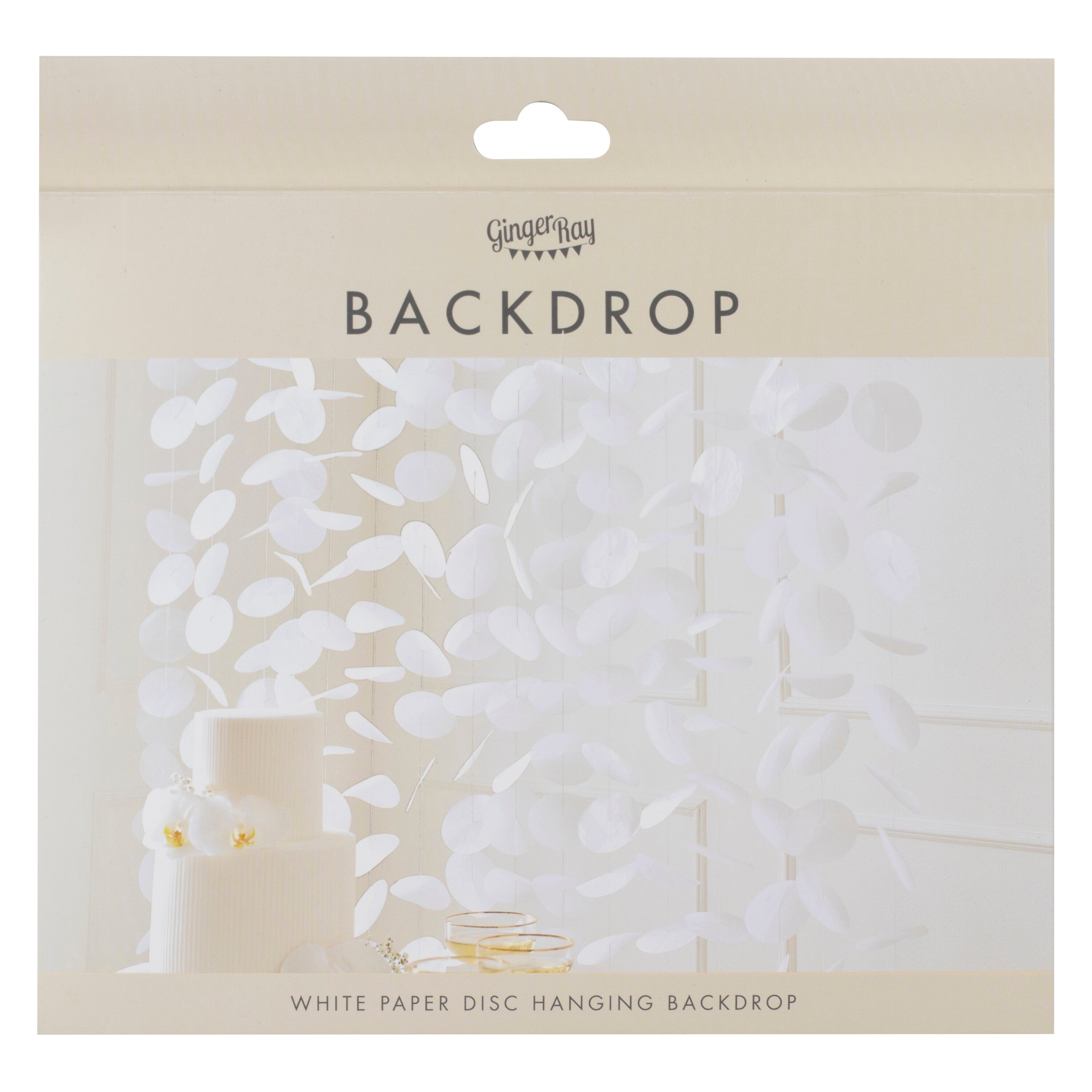 White Paper Disc Wedding Backdrop- 5 Inner Pack