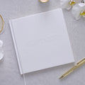 White Embossed Wedding Guest Book- 5 Inner Pack