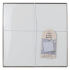 White Embossed Wedding Guest Book