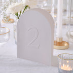 White Embossed Card Table Numbers- 5 Inner Pack