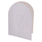 White Embossed Card Table Numbers- 5 Inner Pack