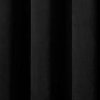 Montrose Black Velvet Blackout Thermal Coated Eyelet Curtains