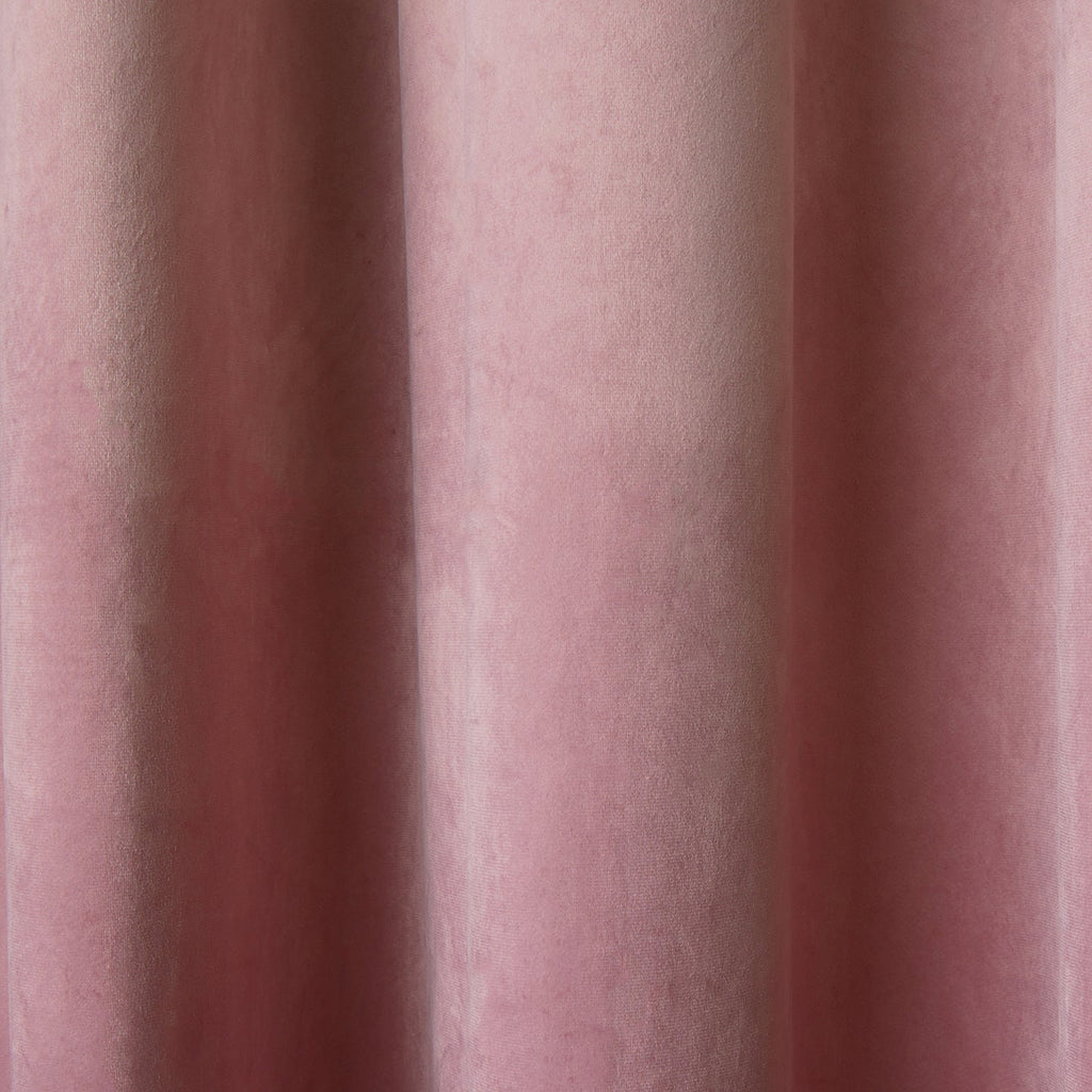 Montrose Blush Pink Velvet Blackout Thermal Coated Eyelet Curtains