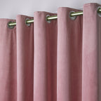 Montrose Blush Pink Velvet Blackout Thermal Coated Eyelet Curtains
