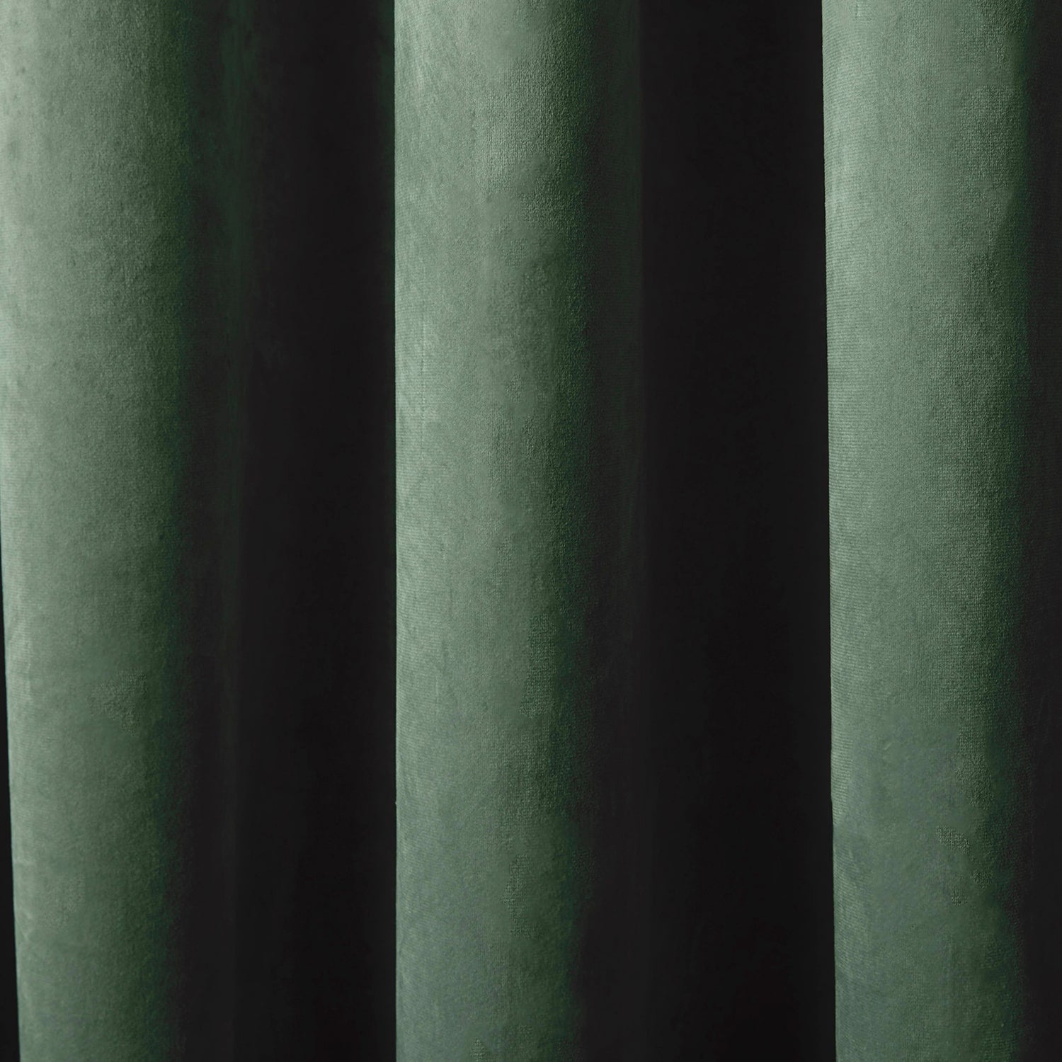 Montrose Bottle Green Velvet Blackout Thermal Coated Eyelet Curtains