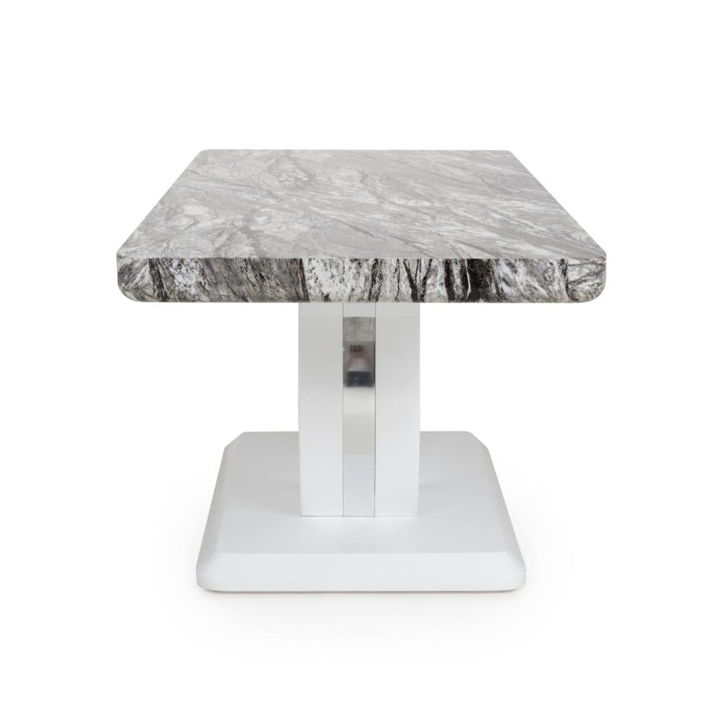 Neptune Marble Effect Grey/White Coffee Table - Beales department store