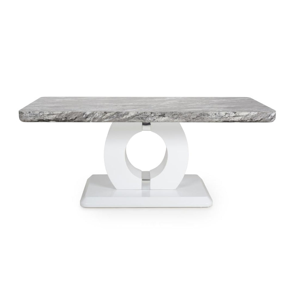 Neptune Marble Effect Grey/White Coffee Table - Beales department store