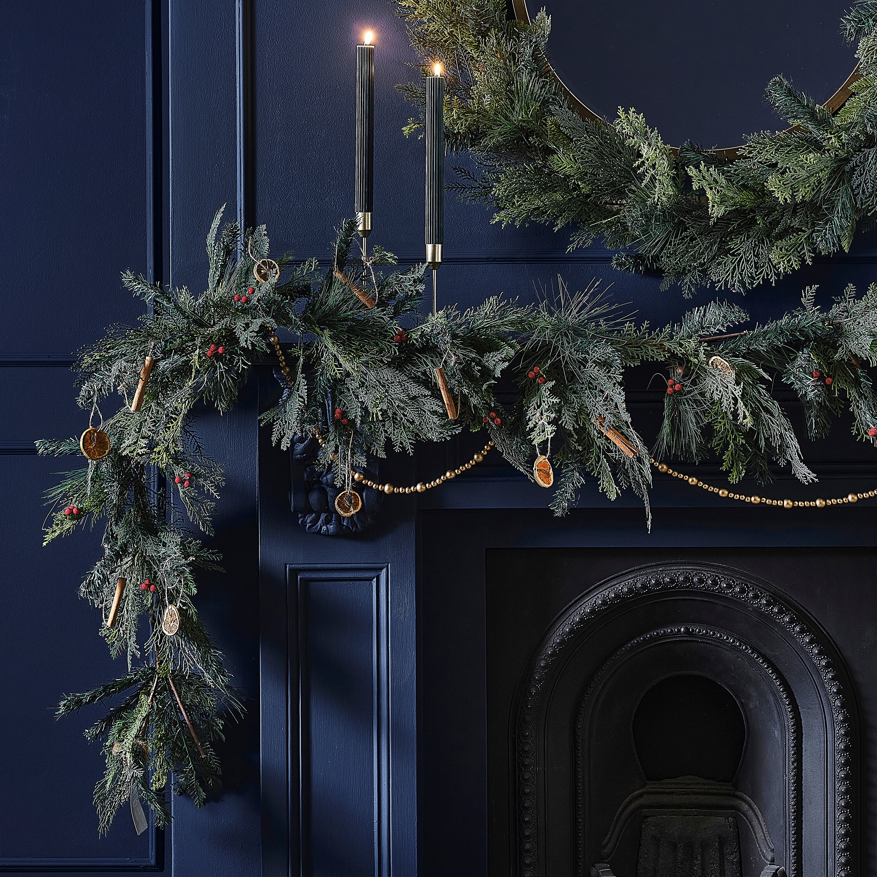 Luxe Pine and Cypress Foliage Christmas Garland