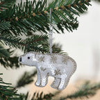 Embellished Polar Bear Christmas Tree Decoration- 5 Inner Pack