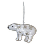 Embellished Polar Bear Christmas Tree Decoration- 5 Inner Pack