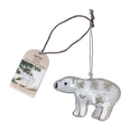 Embellished Polar Bear Christmas Tree Decoration