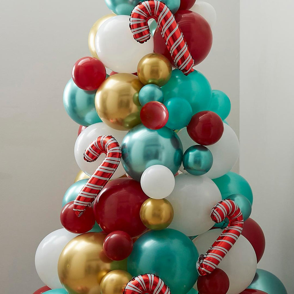 Novelty Candy Cane Balloon Christmas Tree Kit - Beales department store