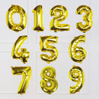 Gold Foil Number Balloon- 5 Inner Pack