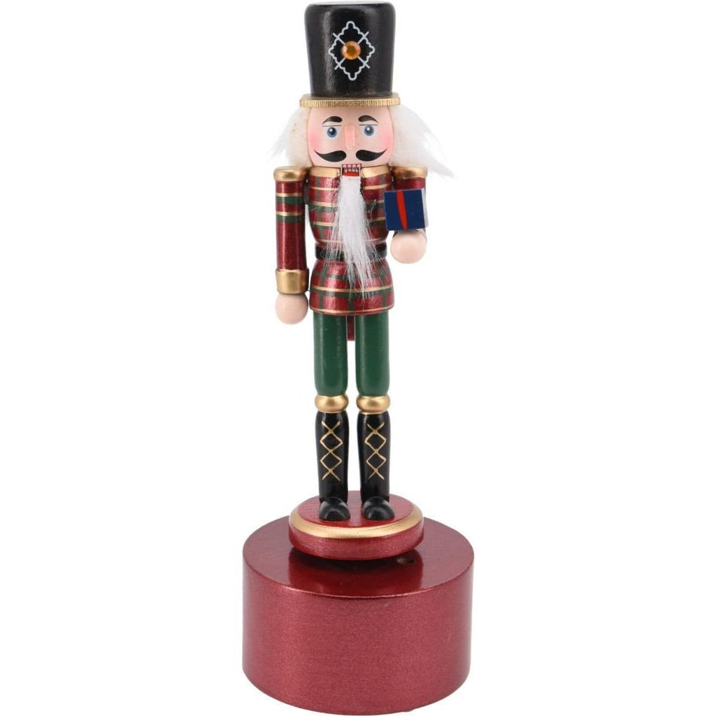 Nutcracker Music Box 22cm With Present - Beales department store