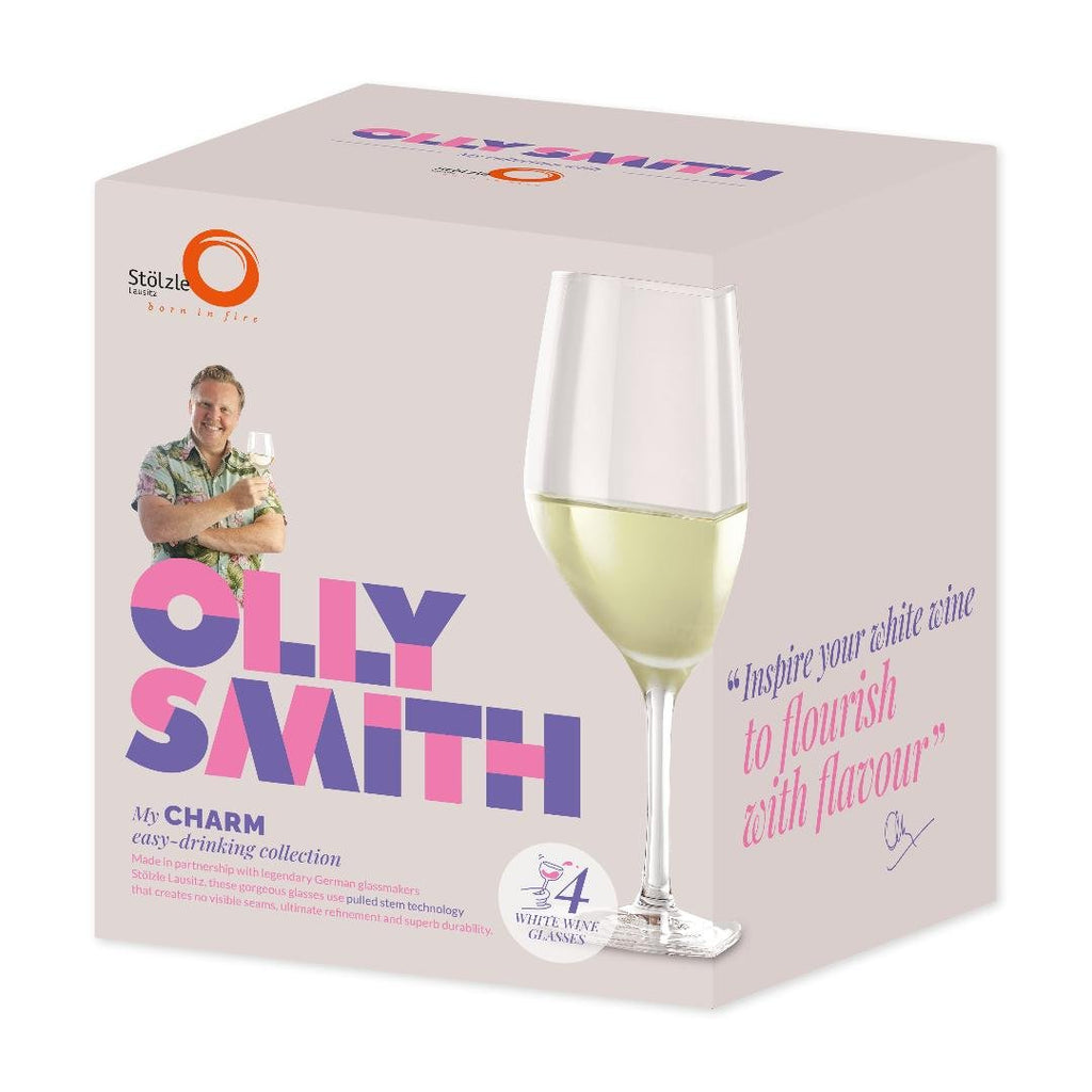 Olly Smith Charm White Wine Glasses (Set of 4) - Beales department store