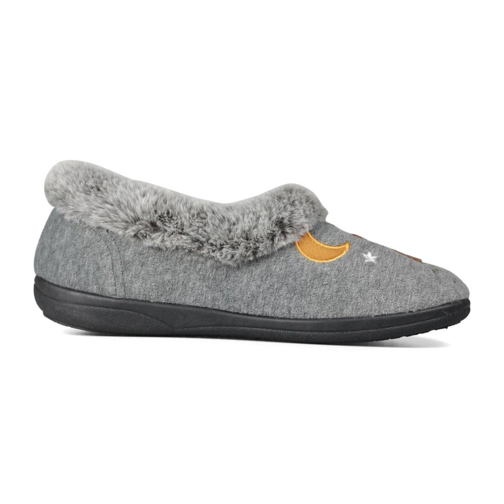 Padders 3287 Anna Everyday Slippers - Grey - Beales department store