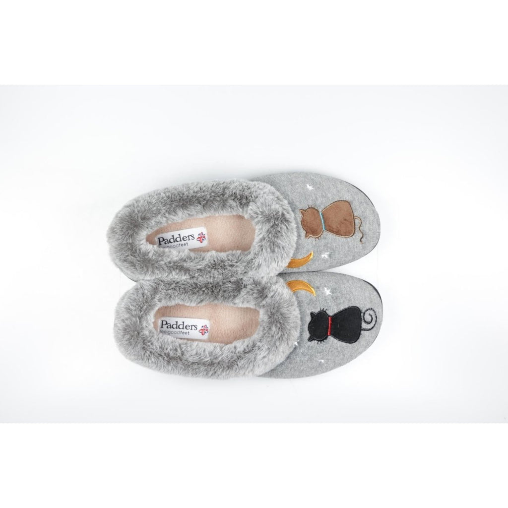 Padders 3287 Anna Everyday Slippers - Grey - Beales department store