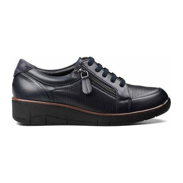 Padders 3446 Ivy Lace Up Trainer - Navy Leather - Beales department store