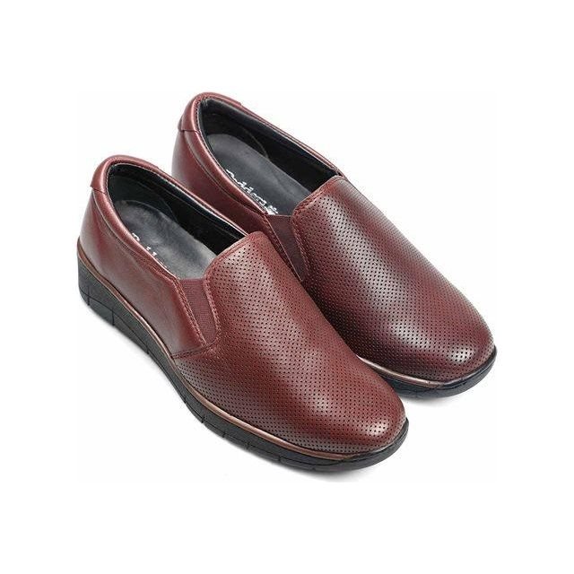 Padders 3447 Lara Slip On Shoes - Burgundy Leather - Beales department store