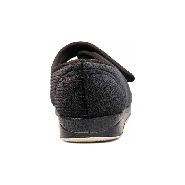 Padders 3462 Lydia X Slippers - Black Sparkle Cord - Beales department store