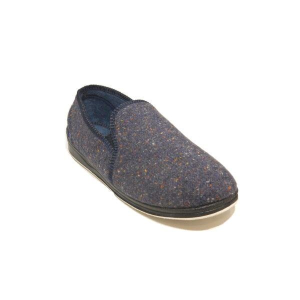 Padders 408S*02 Albert Everyday Slippers - Navy Tweed - Beales department store