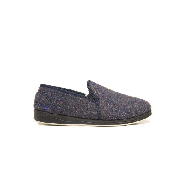 Padders 408S*02 Albert Everyday Slippers - Navy Tweed - Beales department store