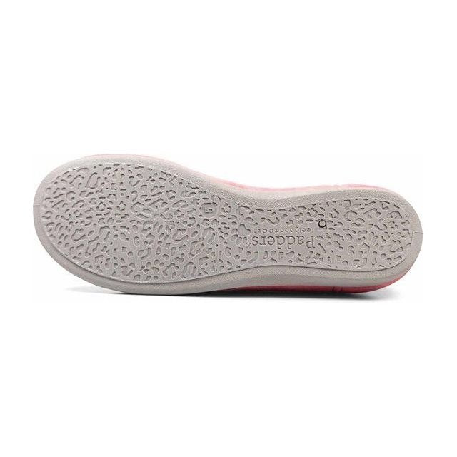 Padders Albertine Slippers - Pink Velour - Beales department store