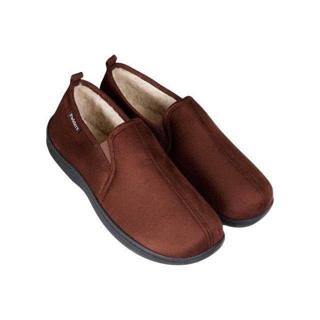 Padders Basil Slippers - Brown - Beales department store