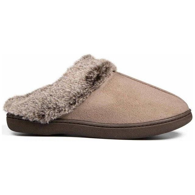 Padders Florrie Slippers - Taupe Combi - Beales department store