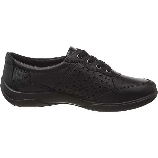 Padders Harp Casual Lace Up Shoes - Black - Beales department store